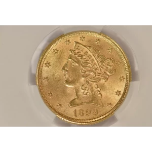 1899 5 Lib NGC MS65 CAC CAC