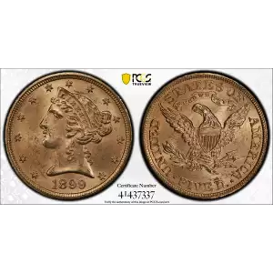 1899 $5 Lib PCGS MS64 CAC CAC (2)