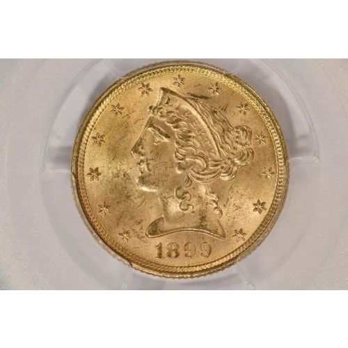 1899 $5 Lib PCGS MS64 CAC CAC (2)