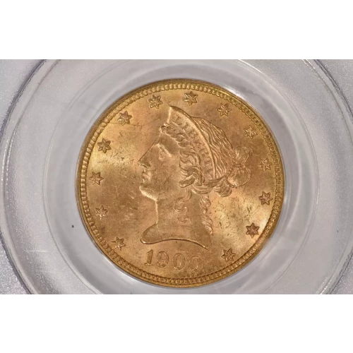 1900 10 Lib PCGS MS63 CAC CAC