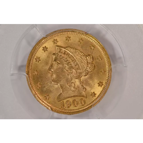 1900 2.5 Lib PCGS MS64 CAC CAC (2)