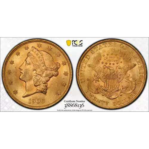 1900 20 Lib PCGS MS64 CAC CAC (2)