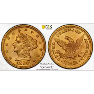 1900 2.5 Lib PCGS MS64 CAC CAC (2)
