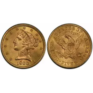 1900 $5 Lib PCGS MS65 CAC CAC (2)