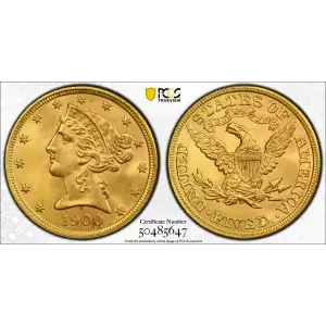 1900 5 Lib PCGS MS65 CAC CAC (2)