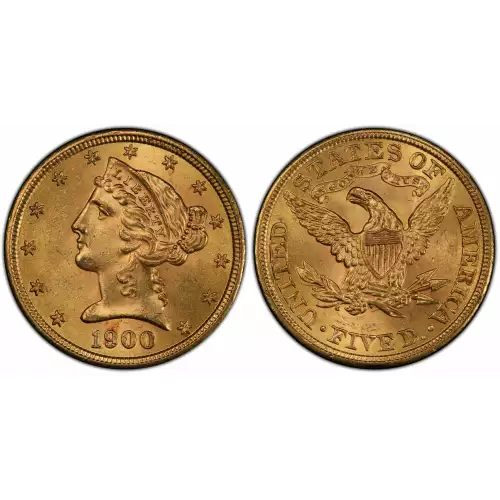 1900 $5 Lib PCGS MS65 CAC CAC (2)