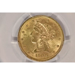 1900 5 Liberty PCGS MS64 CAC CAC