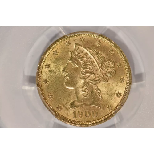 1900 5 Liberty PCGS MS64 CAC CAC