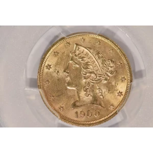 1900 5 Liberty PCGS MS64 CAC CAC