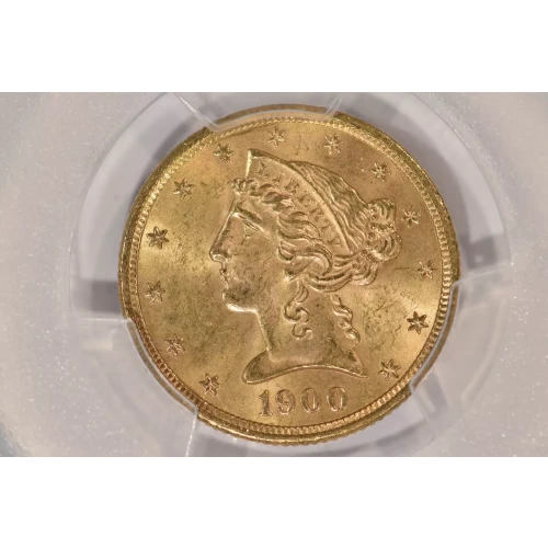 1900 5 Liberty PCGS MS64 CAC CAC