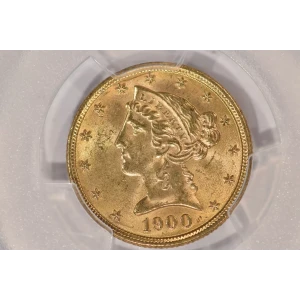 1900 5 Liberty PCGS MS64 CAC CAC
