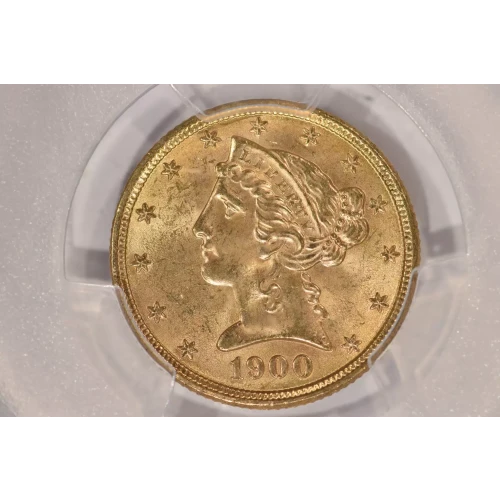 1900 5 Liberty PCGS MS64 CAC CAC