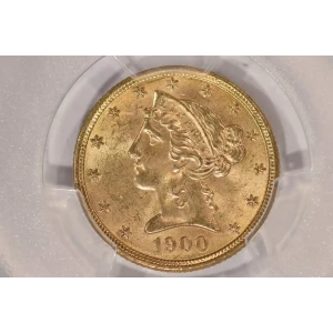 1900 5 Liberty PCGS MS64 CAC CAC
