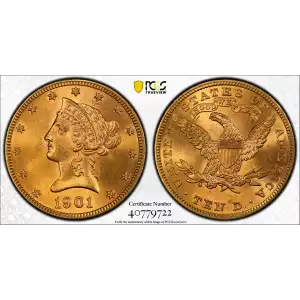 1901 $10 Lib PCGS MS64 CAC CAC (2)