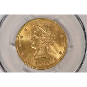 1901 $10 Lib PCGS MS64 CAC CAC (2)