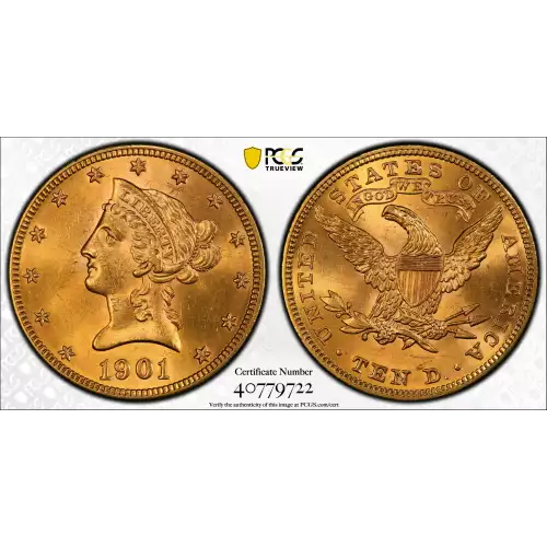 1901 $10 Lib PCGS MS64 CAC CAC (2)