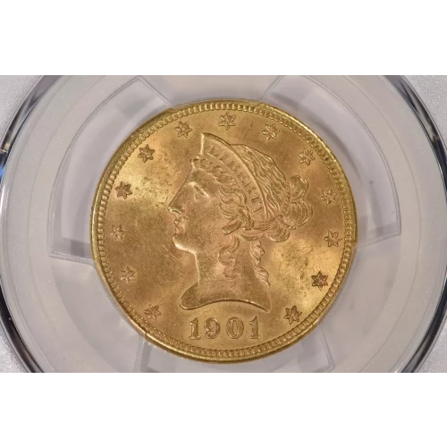1901 10 Lib PCGS MS64 CAC CAC
