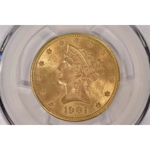 1901 10 Lib PCGS MS64 CAC CAC