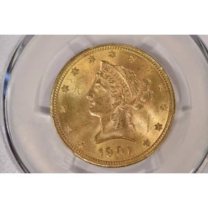 1901 $10 Lib PCGS MS64 CAC CAC