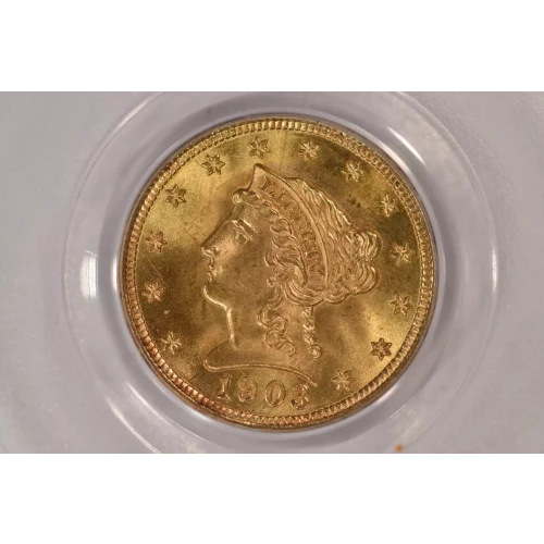 1901 $2.5 Lib NGC MS63+ CAC CAC (3)