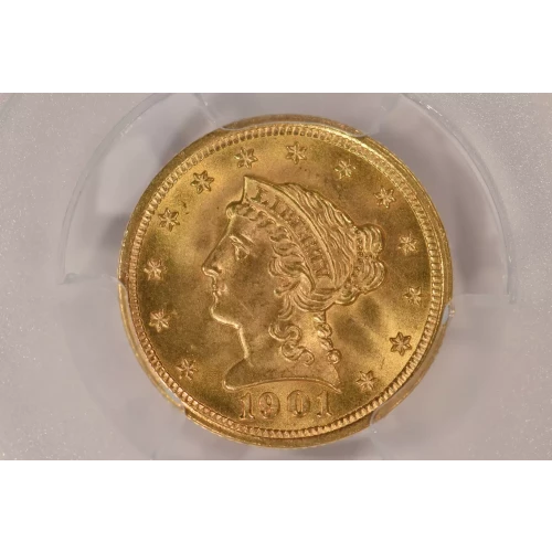 1901 2.5 Lib PCGS MS66 CAC CAC (2)