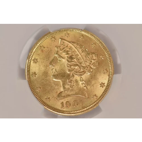 1901 5 Lib CACG MS64 (4)