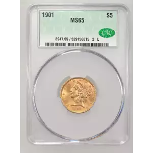 1901 5 Lib CACG MS65 (2)