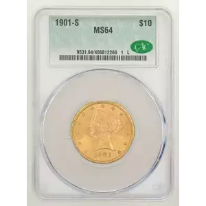 1901-S $10 Lib CACG MS64 (2)