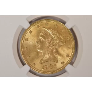 1901-S $10 Lib CACG MS64 (4)