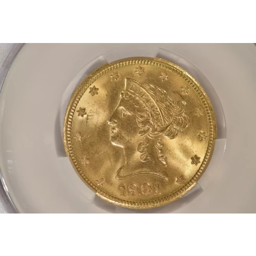 1901-S $10 Lib NGC MS65 CAC CAC