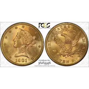 1901-S 10 LIB PCGS MS64+ CAC CAC (2)