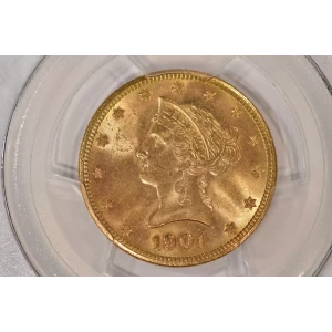 1901-S $10 Lib PCGS MS64+ CAC CAC