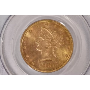 1901-S $10 Lib PCGS MS64 CAC CAC