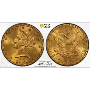 1901-S 10 Lib PCGS MS64CAC CAC (2)