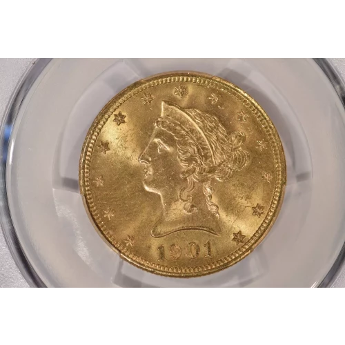 1901-S 10 Lib PCGS MS64CAC CAC (2)