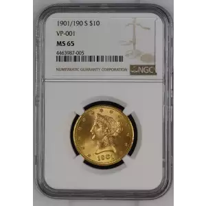 1901/190-S $10 Lib NGC MS65 (2)