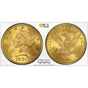 1901S 10 Liberty PCGS MS65CAC CAC (2)