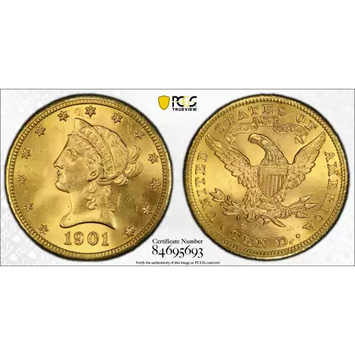 1901S 10 Liberty PCGS MS65CAC CAC (2)