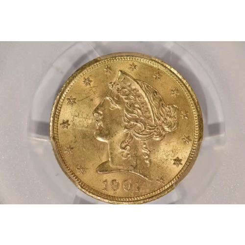 1901S 5 Liberty PCGS MS64 CAC CAC