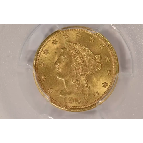 1902 2.5 Lib PCGS MS64 CAC CAC (2)