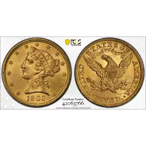 1902 5 Liberty PCGS MS66 (2)