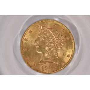 1902-S $5 Lib PCGS MS64 CAC CAC
