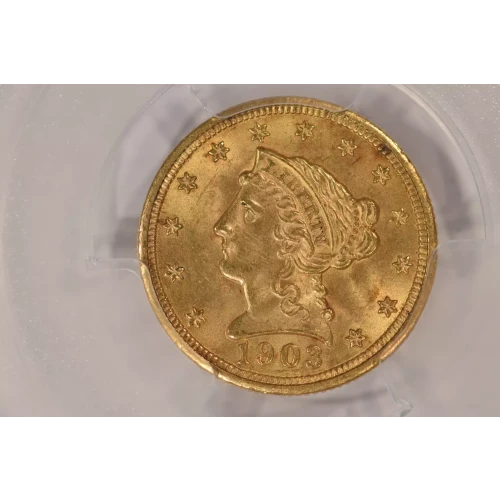 1903 $2.5 Lib PCGS MS64 CAC CAC