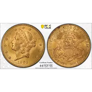 1903 $20 Lib PCGS MS64CAC CAC (2)
