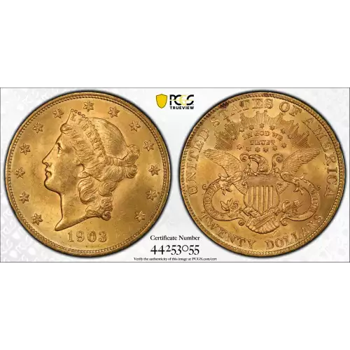 1903 $20 Lib PCGS MS64CAC CAC (2)