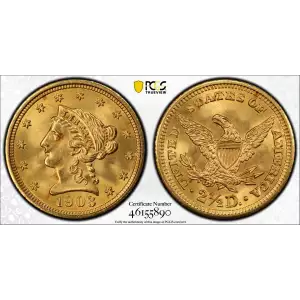 1903 2.5 Lib PCGS MS66 CAC CAC (2)