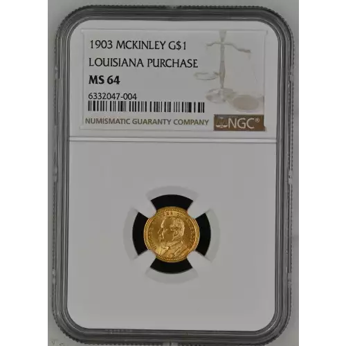 1903 McKinley Louisiana Purchase Gold Dollar NGC MS64 (2)