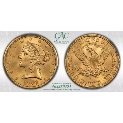 1903S 5 Lib CACG MS64 (4)