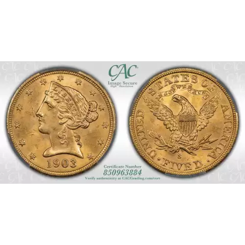 1903S 5 Lib CACG MS64 (4)