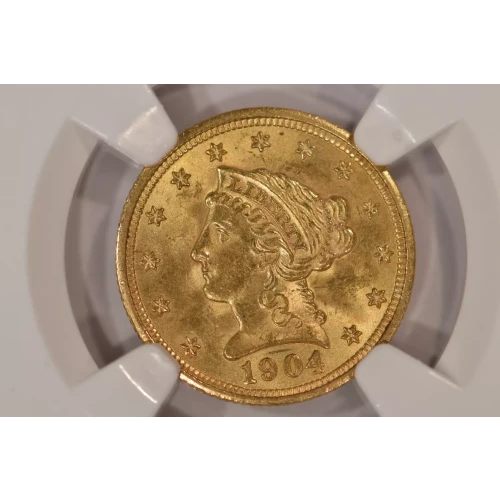 1904 $2.5 Lib NGC MS64+ CAC CAC (3)
